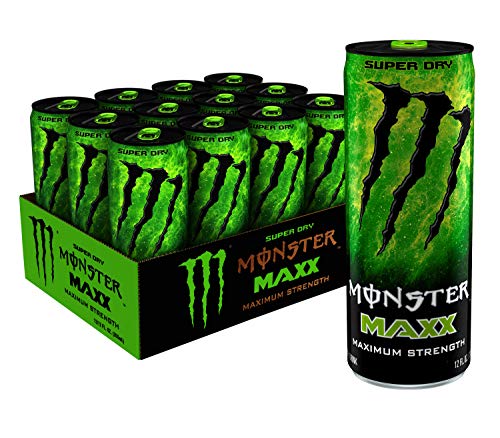 Book Cover Maxx Monster Super Dry, Maximum Strength, Energy Drink, 12 Ounce (Pack of 12)
