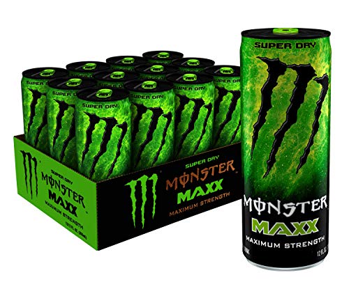 Maxx Monster Super Dry, Maximum Strength, Energy Drink, 12 Ounce (Pack of 12)