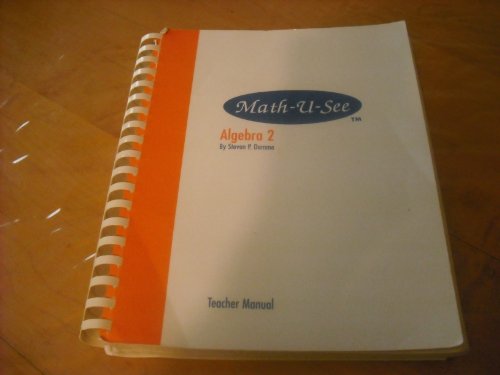 Math U See: Algebra 2, Teacher Manual
