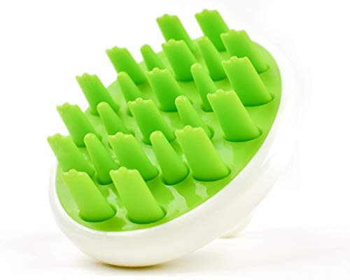 Zyllion ZMA-12-GR Shampoo Scalp Massage Brush (Green)