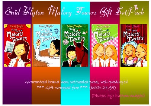 Enid Blyton MALORY TOWERS Book Set / Collection / Pack : (Book 1-5) 1. First Term at Malory Towers 2. Second Form at Malory Towers 3. Third Year at Malory Towers 4. Upper Fourth at Malory Towers 5. In the Fifth at Malory Towers (RRP: 24.95) (Malory Towers
