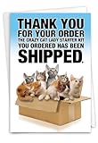 8016Z 'Cat Lady Starter Kit' - Funny Birthday Greeting Card with 5" x 7" Envelope by NobleWorks