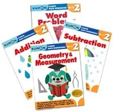 Book Cover Kumon Grade 2 Math workbooks (4 books) - Addition, Subtraction, Geometry & Measurement and Word Problem