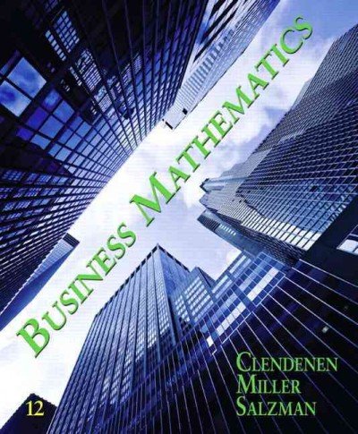 Business Mathematics, Brief Edition 9th Edition by Cleaves Ph.D., Cheryl, Hobbs Ph.D., Margie, Noble, Jeffrey [Paperback]