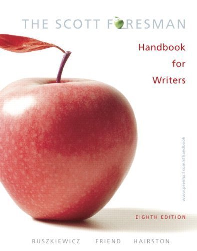 Scott Foresman Handbook for Writers At Florida State University by Hairston published by Pearson Custom Publishing (2004) [Hardcover]