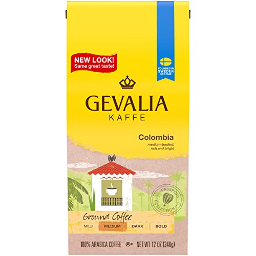Book Cover Gevalia Colombian Roast Ground Coffee (12 oz Boxes, Pack of 6)
