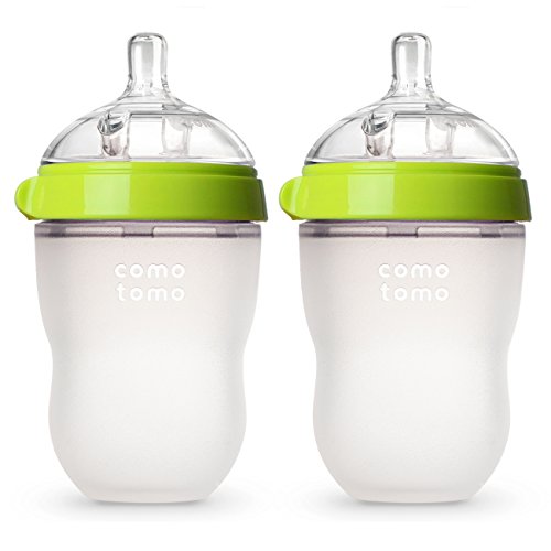 Book Cover Comotomo Natural Feel Baby Bottle (250 ml, Green, Pack of 2)