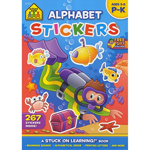 School Zone Sticker Workbook-Alphabet Fun Grades P-K