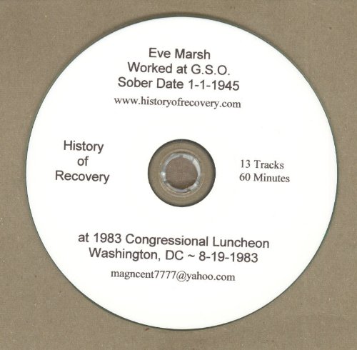 Eve Marsh Alcoholics Anonymous GSO Manager 1983 Talk at Congressional Luncheon Washington DC