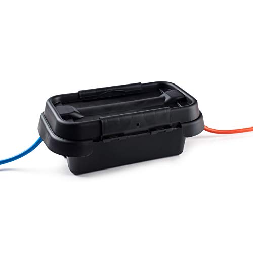 SOCKiTBOX â€“ The Original Weatherproof Connection Box â€“ Indoor & Outdoor Electrical Power Cord Enclosure for Timers, Extension Cables, Holiday Lights, Power Tools, Fountains & More â€“ Size Small â€“ Black