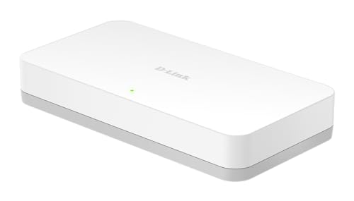D-Link Switch 8 ports Gigabit 10/100/1000mbps - Idéal partage de connexion et mise en réseau Small Office Home Office (GO-SW-8G)