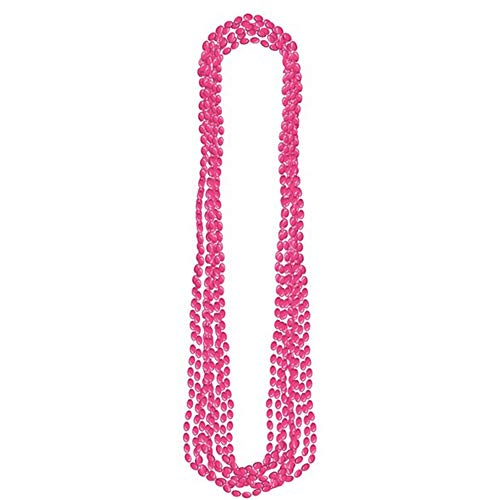Amscan Pink Metallic Bead Necklaces - 30', 8 Pcs