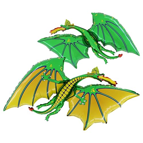 36 Inch Green Dragon Shaped Foil Balloon - Air or Helium