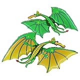 Grabo 36 Inch Green Dragon Shaped Foil Balloon - Air Or Helium