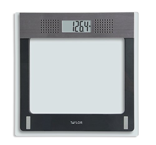 Book Cover Taylor Electronic Glass Talking Bathroom Scale, 440 Lb. Capacity