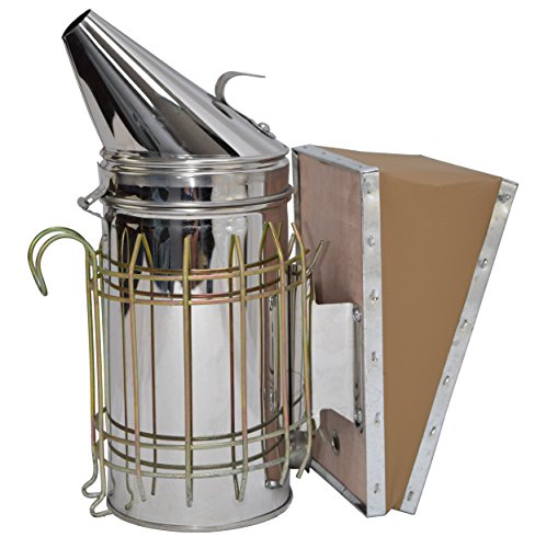 Book Cover VIVO Stainless Steel Bee Hive Smoker with Heat Shield | Beekeeping Equipment (BEE-V001)