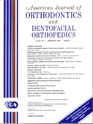 American Journal of Orthodontics and Dentofacial Orthopedics, Vol. 107, No. 2 (February, 1995)
