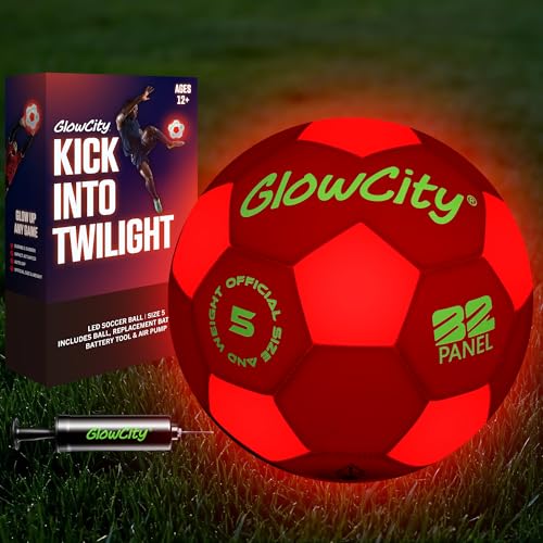 Light Up Soccer Ball - Uses 2 Hi-Bright LED Lights