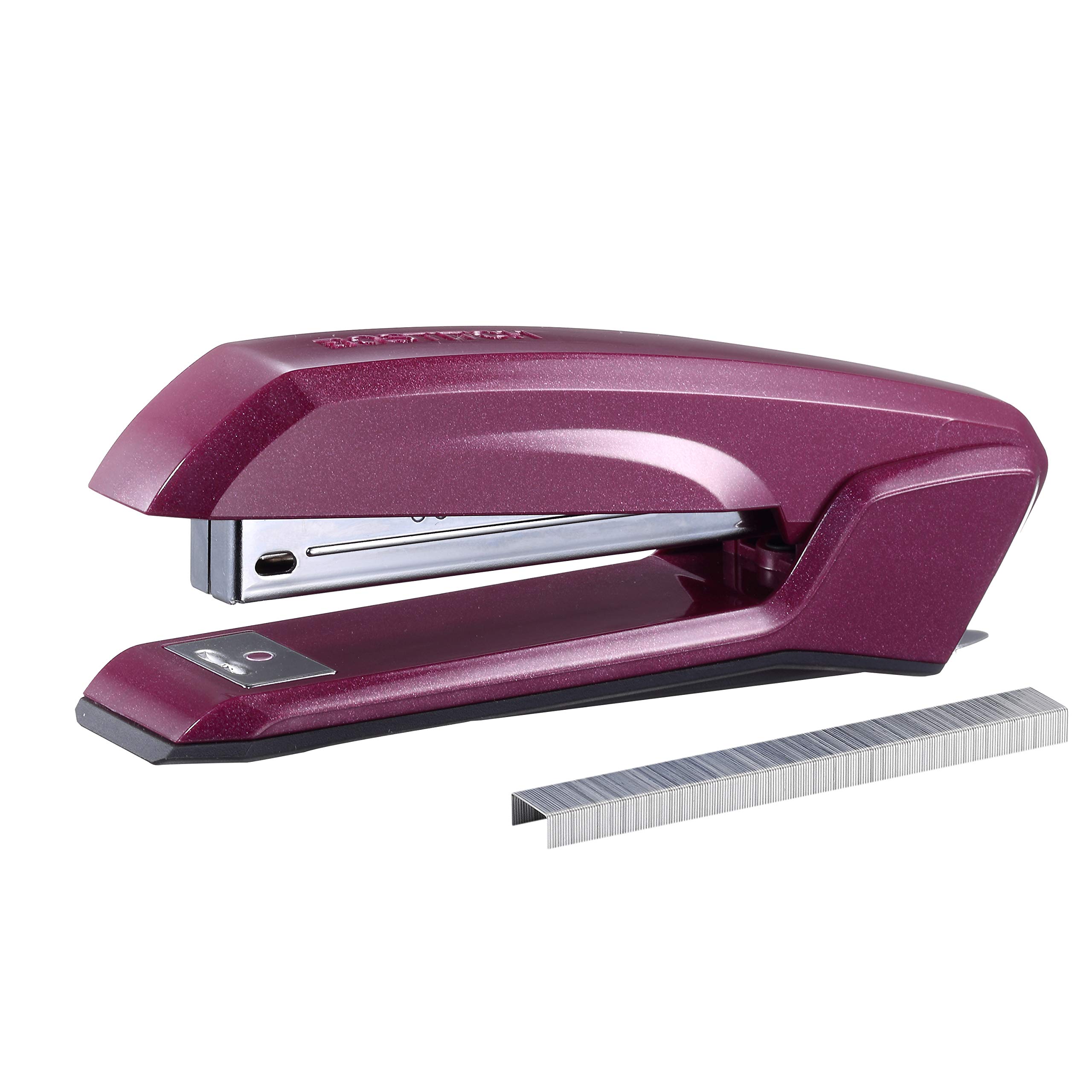 Book Cover Bostitch Office Ascend 3 in 1 Stapler, 20 Sheet Capacity, Integrated Remover & Staple Storage, 420 Staples Included, Lightweight, Magenta