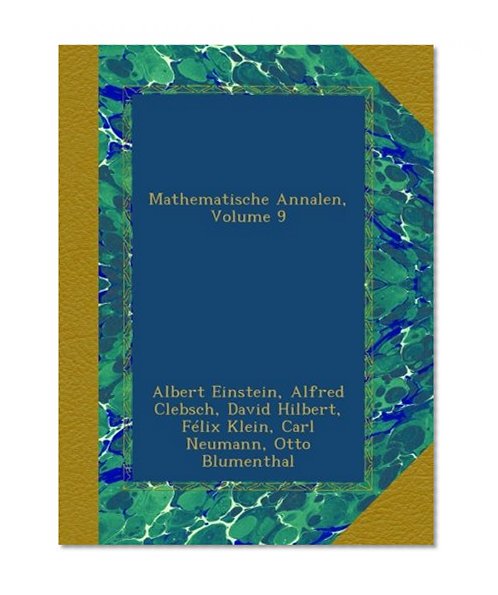 Mathematische Annalen, Volume 9