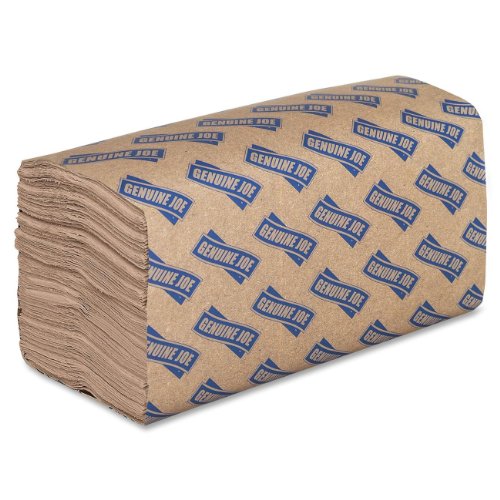 Genuine Joe GJO21020 1-Ply Single-foCSLD Paper Towel, 10-1/4" Length x 9.10" Width, Natural (Case of 16 Packs, 250 sheets per Pack)