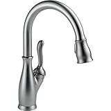 Delta Leland Brushed Nickel Kitchen Faucet, Kitchen Faucets with Pull Down Sprayer, Kitchen Sink Faucet, Faucet for Kitchen Sink with Magnetic Docking Spray Head, Arctic Stainless 9178-AR-DST