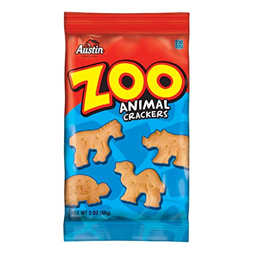 Book Cover Austin, Zoo Animal Crackers, Bulk Size, 160 oz (Pack of 80, 2 oz Pouches)