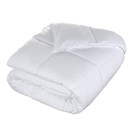 SUPERIOR Down Alternative All Season Comforter - Medium Fill Weight, Perfect for Winter and Summer - Bedding for Bed, Twin/Twin XL, White Twin/Twin XL A - White