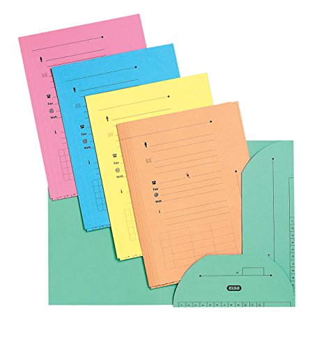 Elba Pack de 10 chemises HV Ultimate 2 rabats A4 kraft assortis pastel