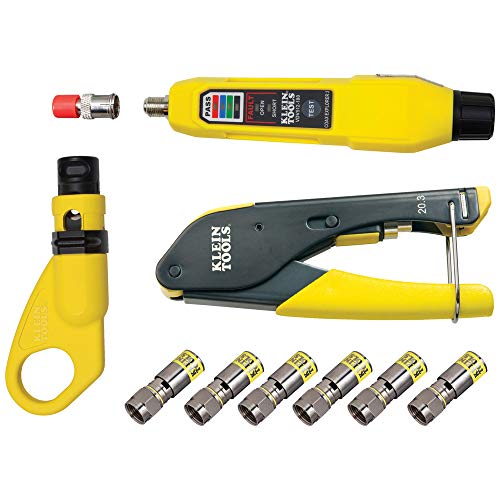 Coaxial Cable Tools, Tester and Connectors, Crimper, Stripper, Tracer and F Connector Klein Tools VDV002-818