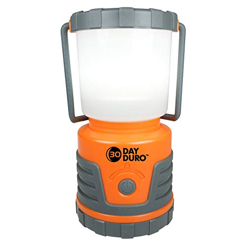UST 30-DAY Duro LED Portable 700 Lumen Lantern with Lifetime LED Bulbs and Hook for Camping, Hiking, Emergency and Outdoor Survival, Orange