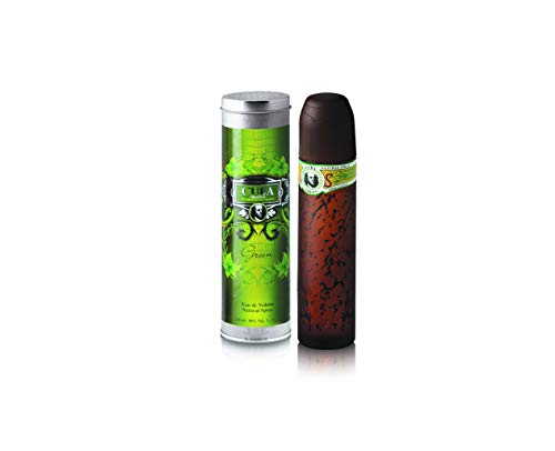 Cuba Eau De Toilette Spray for Men, Green, 3.3 Ounce