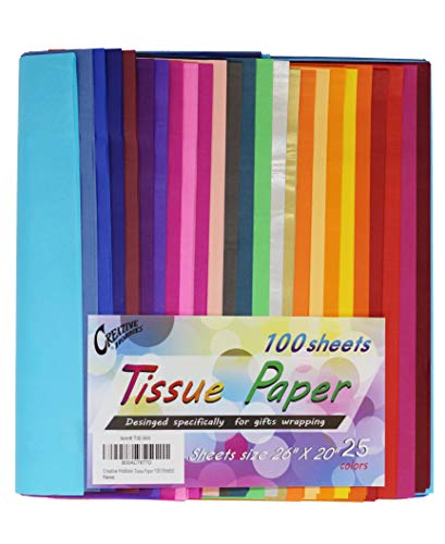 Book Cover Creative Hobbies Rainbow Tissue Paper, Huge 20