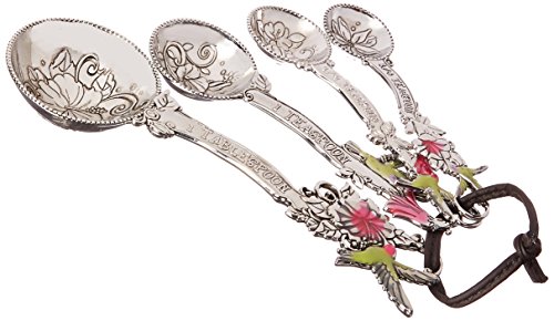 Ganz 4-Piece Set, Hummingbirds Measuring Spoon, One Size, silver