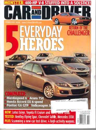 Car and Driver Magazine, Vol, 51, No. 8 (February, 2006)