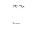 Simplified Math: Pre-Algebra & Algebra