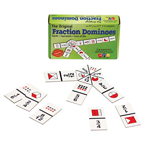 Book Cover Learning Advantage 4080 The Original Fraction Dominoes Game, Grade: 3 to 7, 6.5