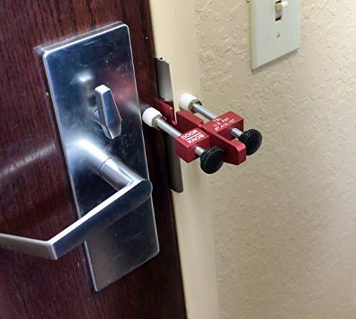 TSL Portable Door Lock - Force Distribution Lock - Red - Modern - Keyless - Travel, Everyday Use - Made in US