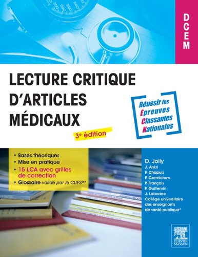 Lecture critique d'articles mÃ©dicaux (French Edition)