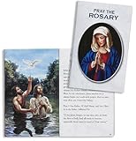 Catholic Religious Gift 20 Mysteries of the Rosary Ilustrated Pocket Purse Wallet Prayer Reference Booklet