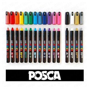 POSCA PC-1MR Lot de 16 marqueurs de toutes les couleurs
