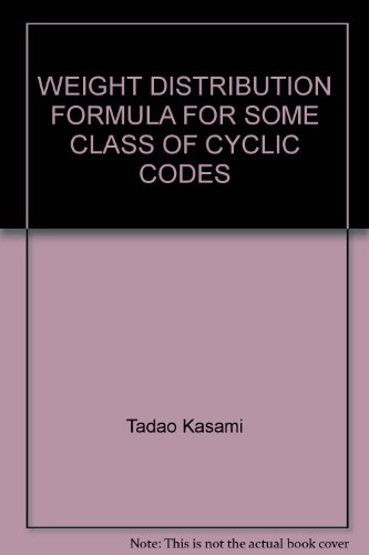 WEIGHT DISTRIBUTION FORMULA FOR SOME CLASS OF CYCLIC CODES