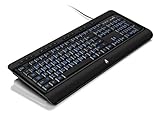 Aluratek Large Print Tri-Color Illuminated USB Keyboard model (AKBLED01F)