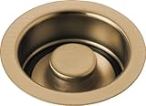 DELTA FAUCET 72030-CZ Disposal and Flange Stopper, Kitchen, Champagne Bronze, 4.50 x 4.50 x 4.50 inches