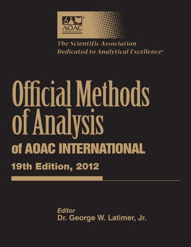 Official Methods of Analysis of AOAC International, 19th Edition