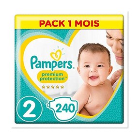 Pampers - New Baby - Couches Taille 2 (4-8 kg)- Pack 1 mois (x240 couches)
