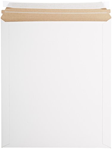 Pratt MJ-6 Self-Seal Stay Flat Mailer, White, 12.75" x 15" (Pack of 100)