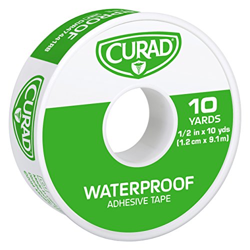 Curad Waterproof Adhesive Tape, 1/2 inch x 10 yards (Pack of 6)