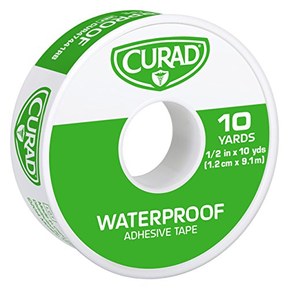 Curad Waterproof Adhesive Tape, 1/2 inch x 10 yards (Pack of 6)