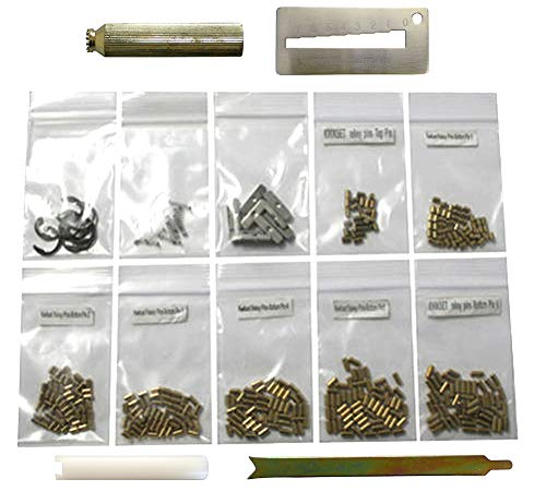 Kwikset Compatible 50 Each Bottom Pins with Pin Cover Spring Plug Clip Tools Rekey Kit Rekeying Set Locksmith